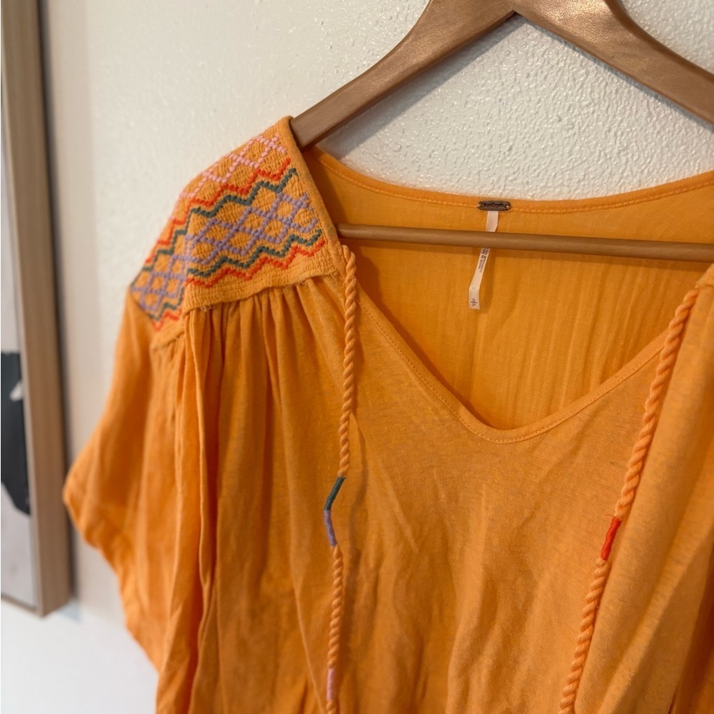 Free People Sunny Orange Top - Picture 3 of 8